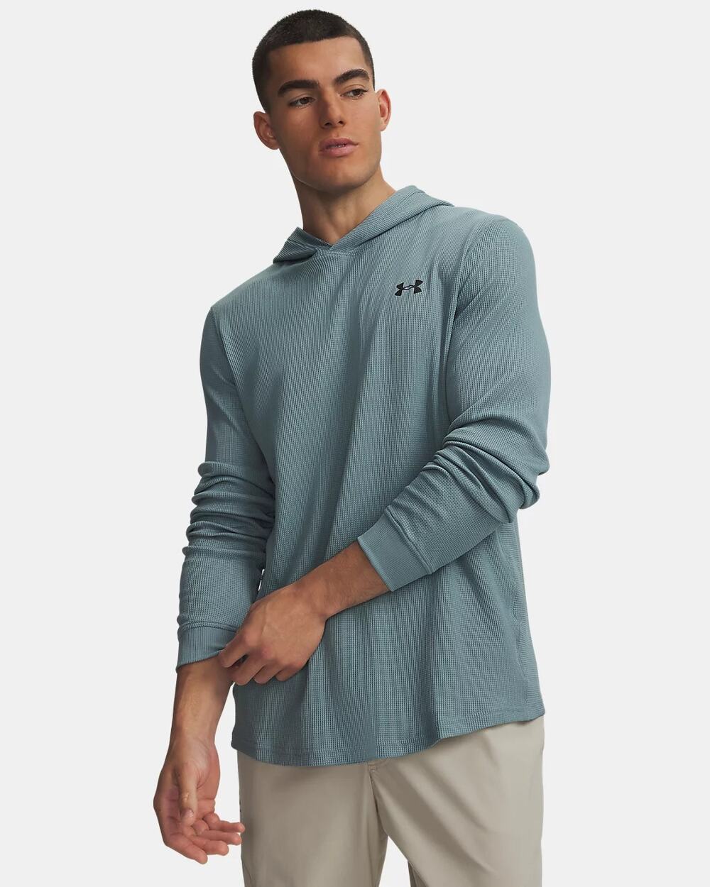 NWT Under Armour Men's UA Waffle Hoodie in Serpentine sz XL